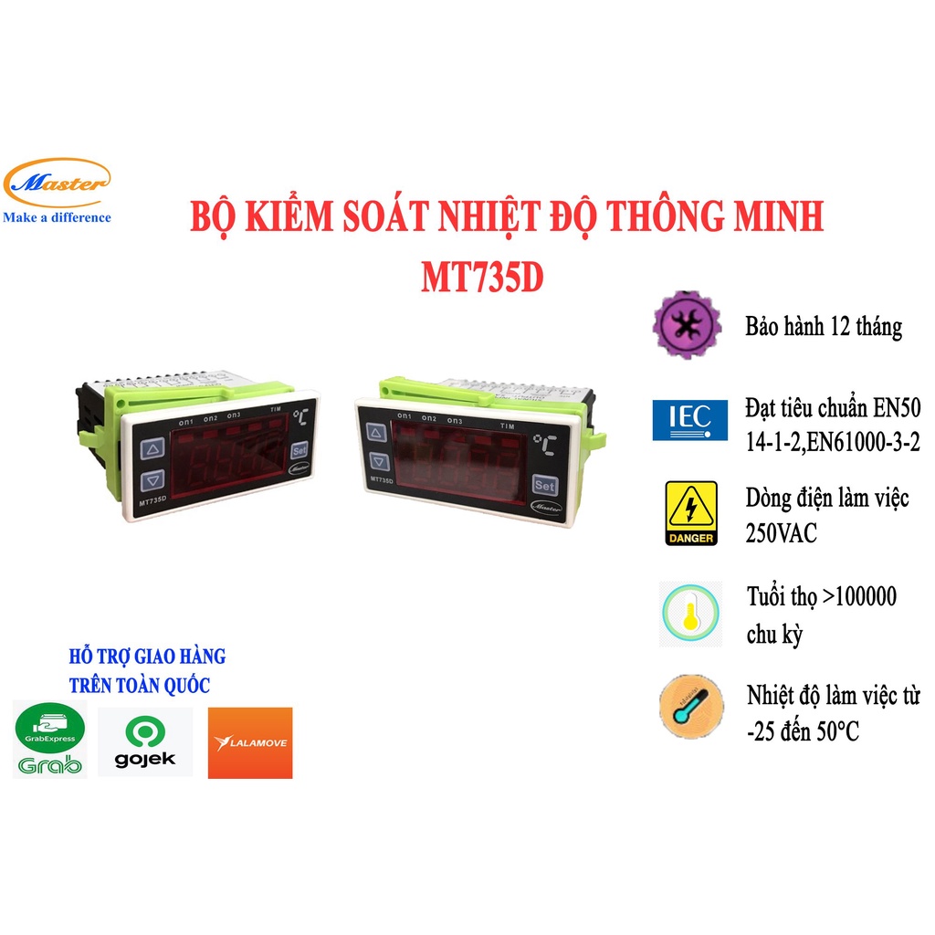 Bộ Kiểm Soát Nhiệt Độ Thông Minh MT735D - Phụ Kiện Tủ Điện