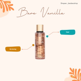 Xịt thơm bodymist Victoria’s Secret Bare Vanilla - 250ml