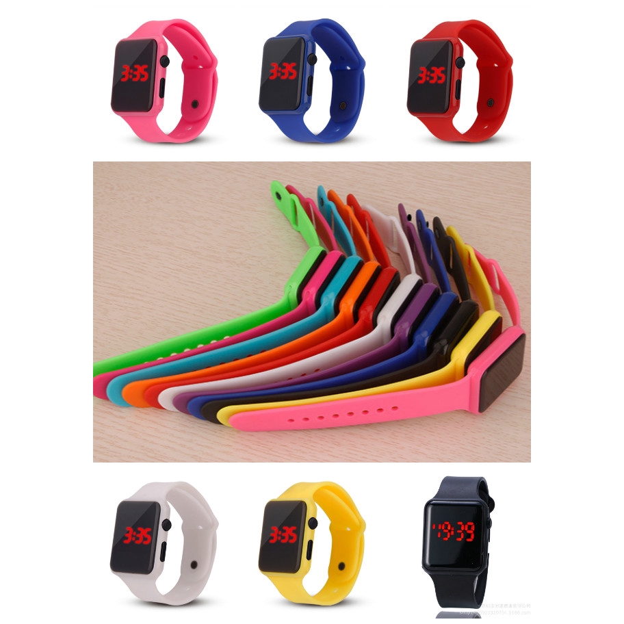 Clock Table Gift Harajuku Child Student Apple Led Jam Tangan Wrist Watch Korean Digital Couples | BigBuy360 - bigbuy360.vn