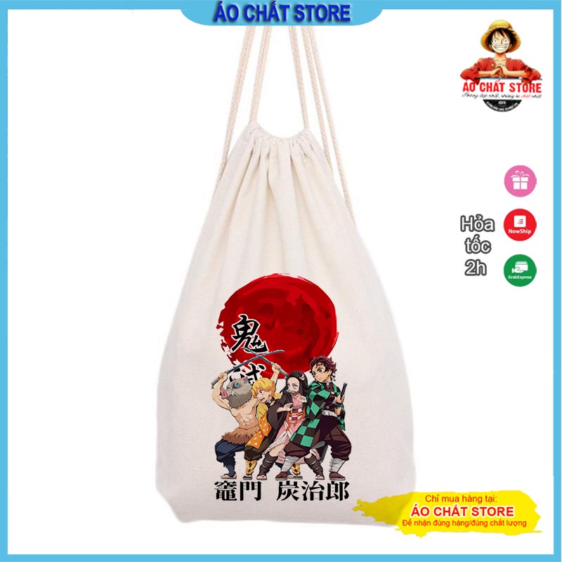 BA LÔ DÂY RÚT KIMETSU NO YAIBA NHIỀU MẪU, CHẤT CANVAS DÀY DẶN GIÁ RẺ BT04 | ÁO CHẤT STORE