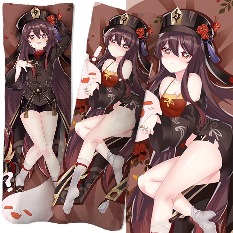 Vỏ Gối Hai Mặt In Hình Nhân Vật Game Genshin Impact Hutao Dakimakura Huging