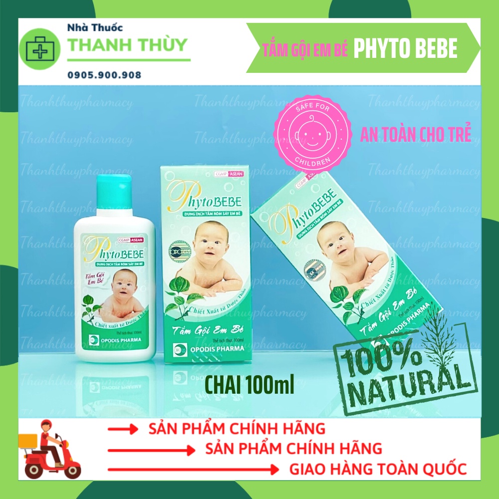 PHYTOBEBE  DUNG DỊCH TẮM RÔM SẢY EM BÉ