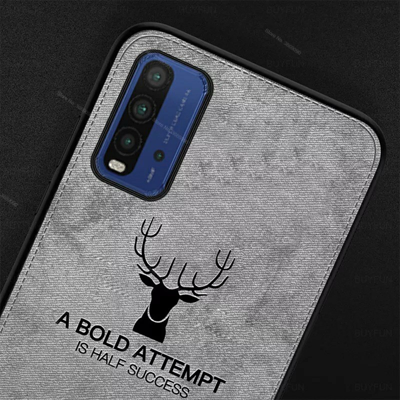 Ốp lưng Redmi 9T / Poco M3 / Note 9 4G chống sốc vân vải hươu thời trang cao cấp