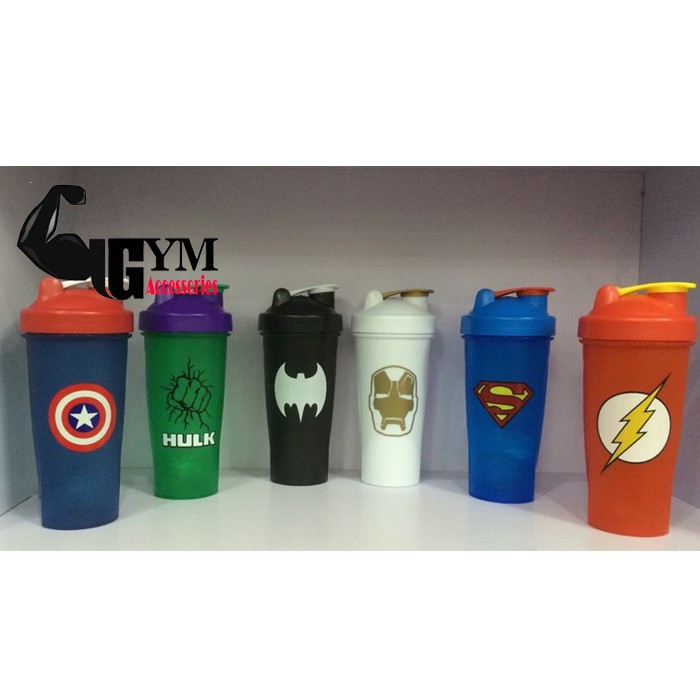 Bình nước thể thao shake bottle Super Hero