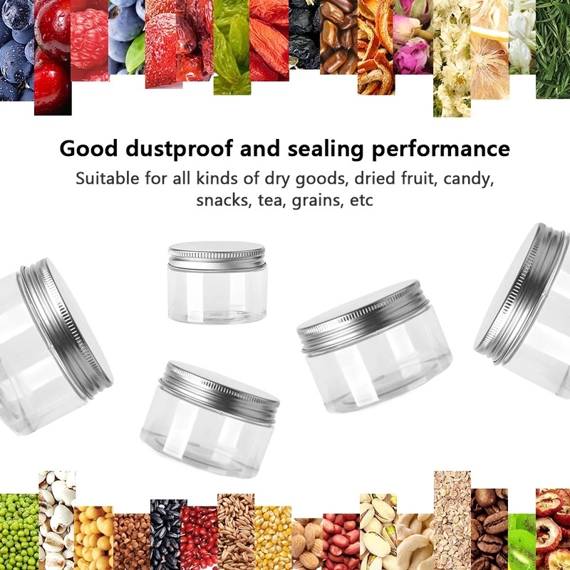 Hộp Đựng Kem Dưỡng Da Mặt Trong Suốt Nắp Nhôm Dung Tích 30/50/100/120ml