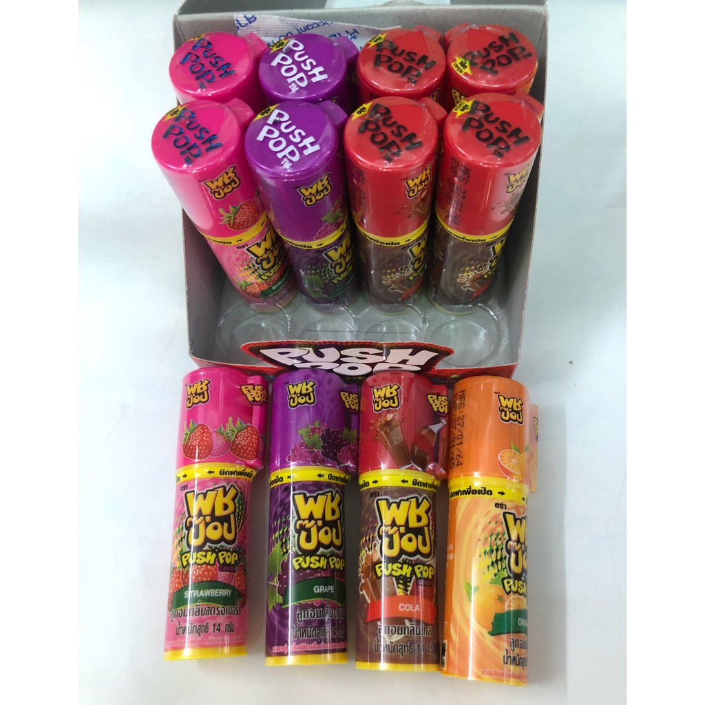 Lốc 12 cây Kẹo son môi Push Pop Candy Thái Lan