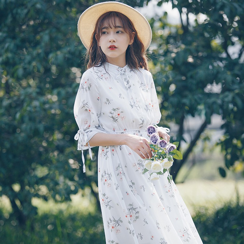 Váy voan hoa tiểu thư Ulzzang siêu xinh - A372 | BigBuy360 - bigbuy360.vn