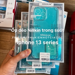 Ốp lưng silicon dẻo trong suốt Nillkin TPU case IP 14 Pro max / IP 13 Pro / IP 13 có hỗ trợ sạc không dây / trong