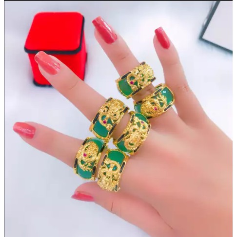 Nhẫn nam đẹp khắc hình rồng nổi bật không phai không bay màu