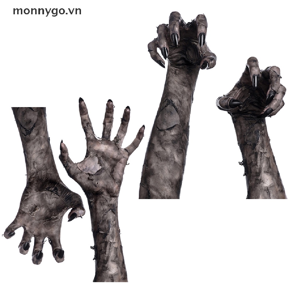 Giấy Dán Tường PVC Hình Bàn Tay Ma Kinh Dị 3D Trang Trí Halloween