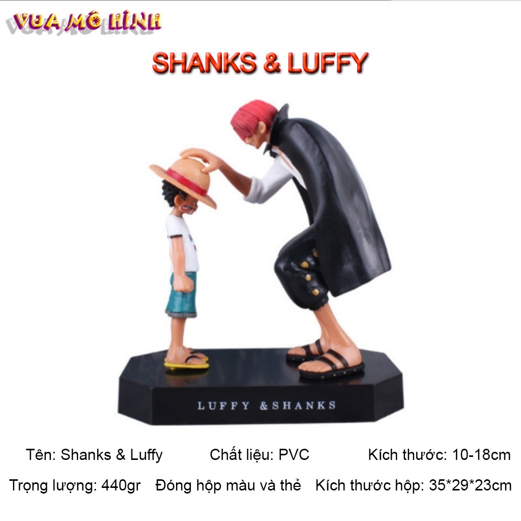 [RẺ VÔ ĐỊCH] Mô hình One Piece - Figure Luffy và Shank lúc chia tay cao 23cm nặng 440gram