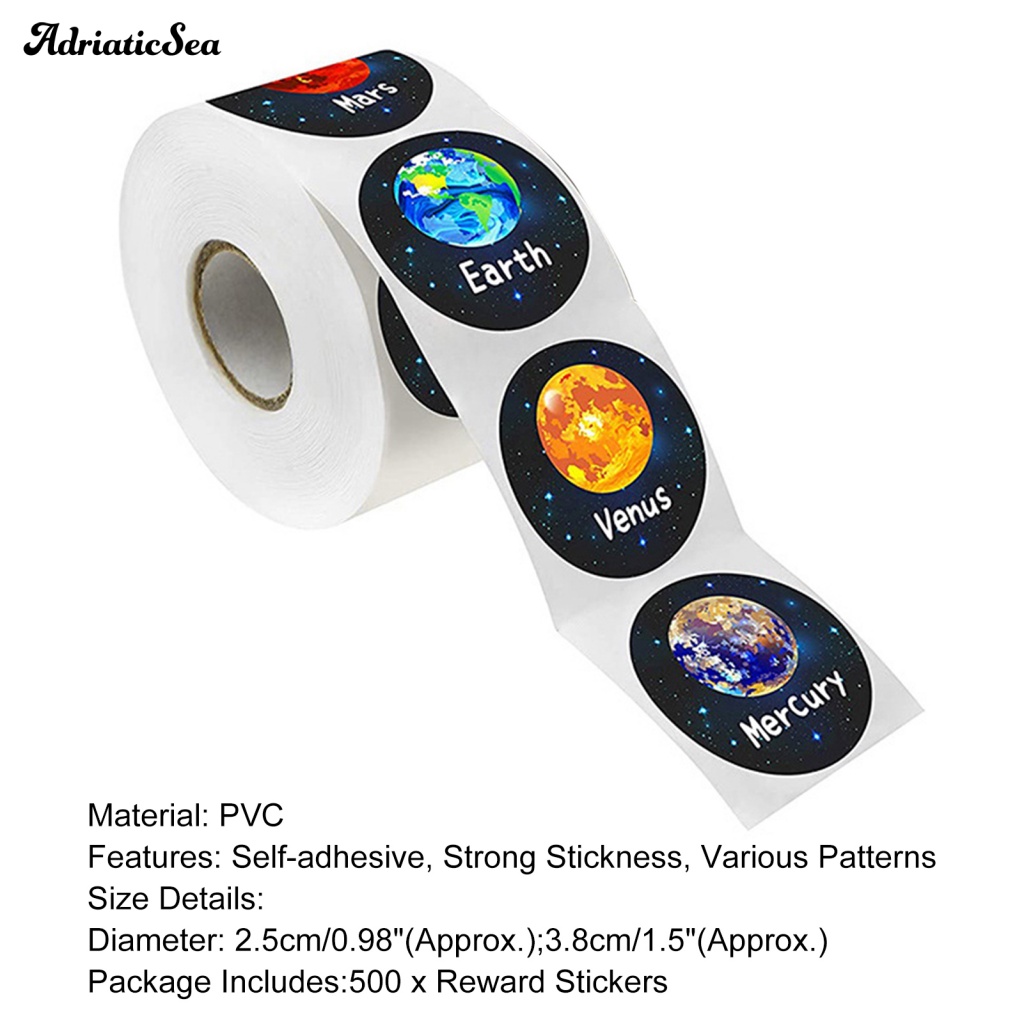 Bộ 500 Sticker Dán Trang Trí Hình Các Hành Tinh Không Gian