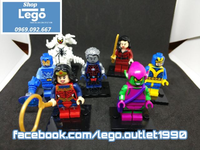 Xếp hình Wonder Woman Blue Beetle Giganta Green Goblin Citizen Steel Talia Al Ghul Venom Lego Minifigures Xinh X0170