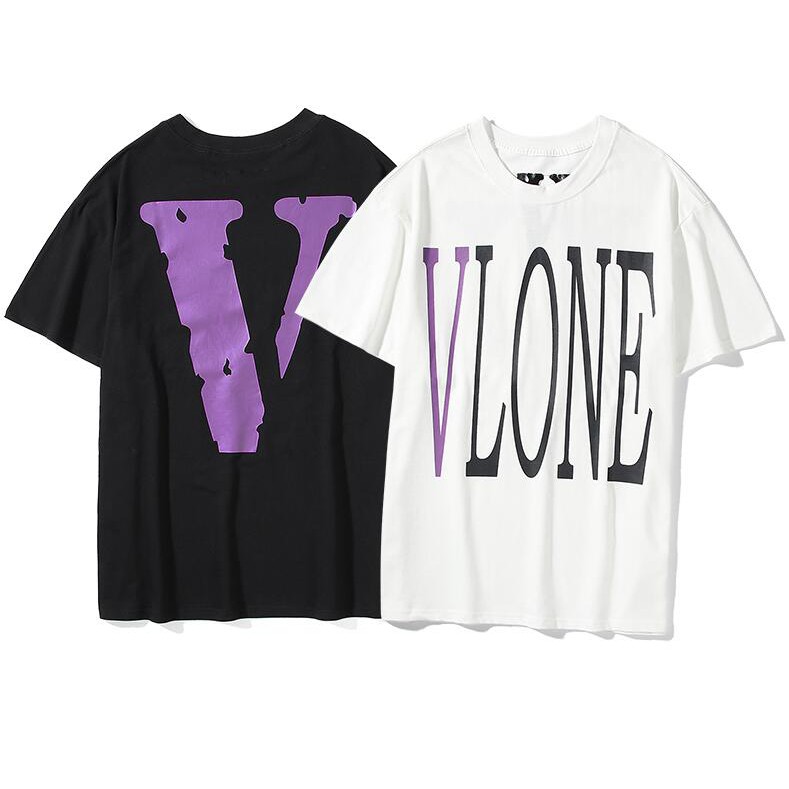 Áo thun tay ngắn in chữ vlone thời trang