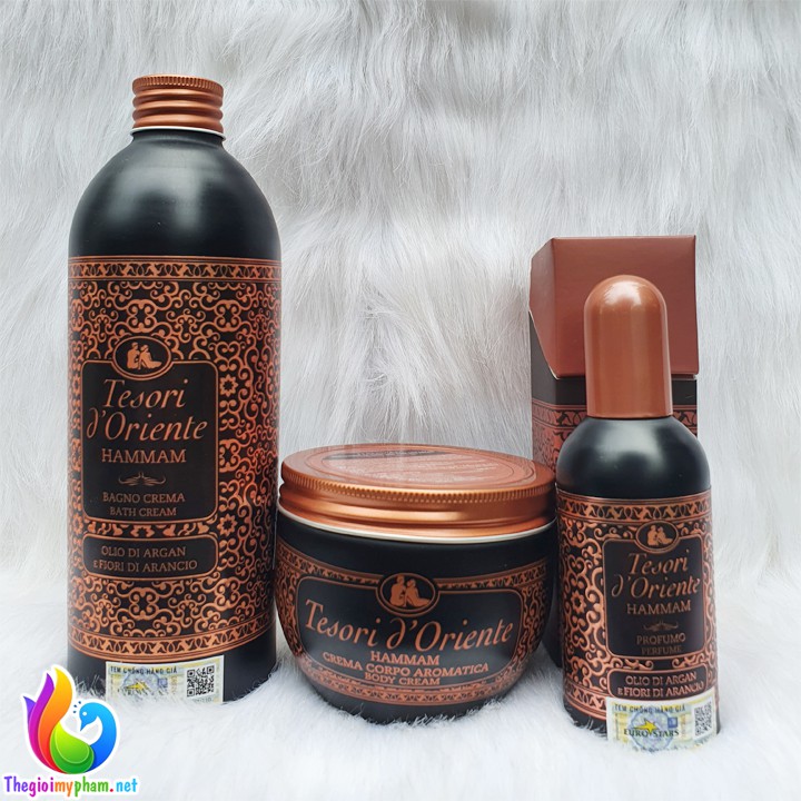 Combo Tesori D'oriente Tinh Dầu Argan: Sữa Tắm 500ml + Dưỡng Thể 300ml + Nước Hoa 100ml