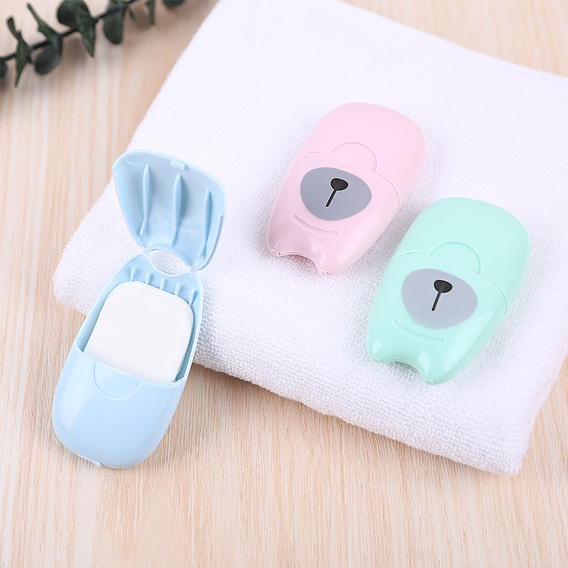 [Hàng mới về] Set 50 tờ xà phòng giấy bỏ túi dùng một lần tiện lợi khi đi du lịch