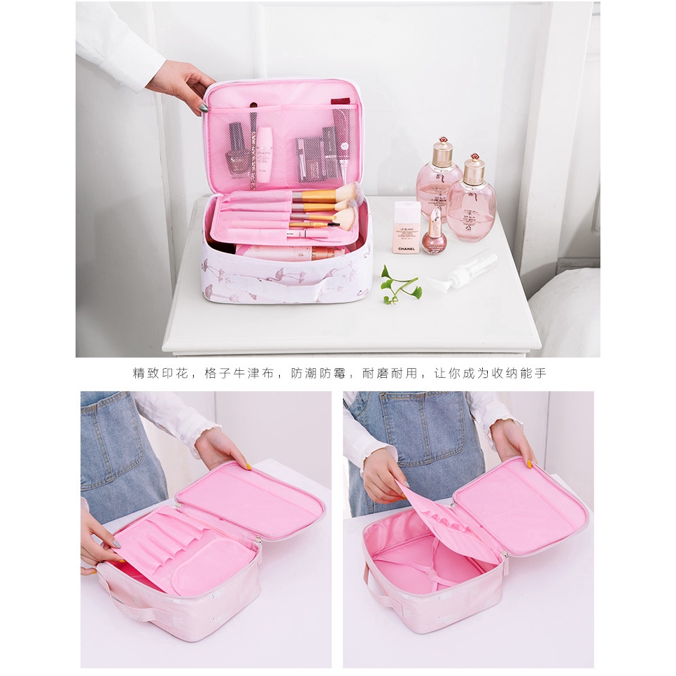 Túi nhỏ gọn dùng đựng mỹ phẩm đồ vệ sinh cá nhân cho nữ khi đi du lịch
