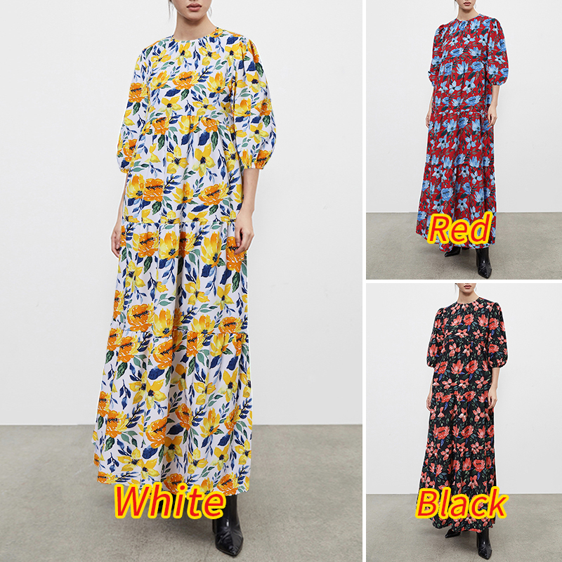 Đầm maxi ZANZEA tay phòng in hoa thanh lịch cho nữ | BigBuy360 - bigbuy360.vn