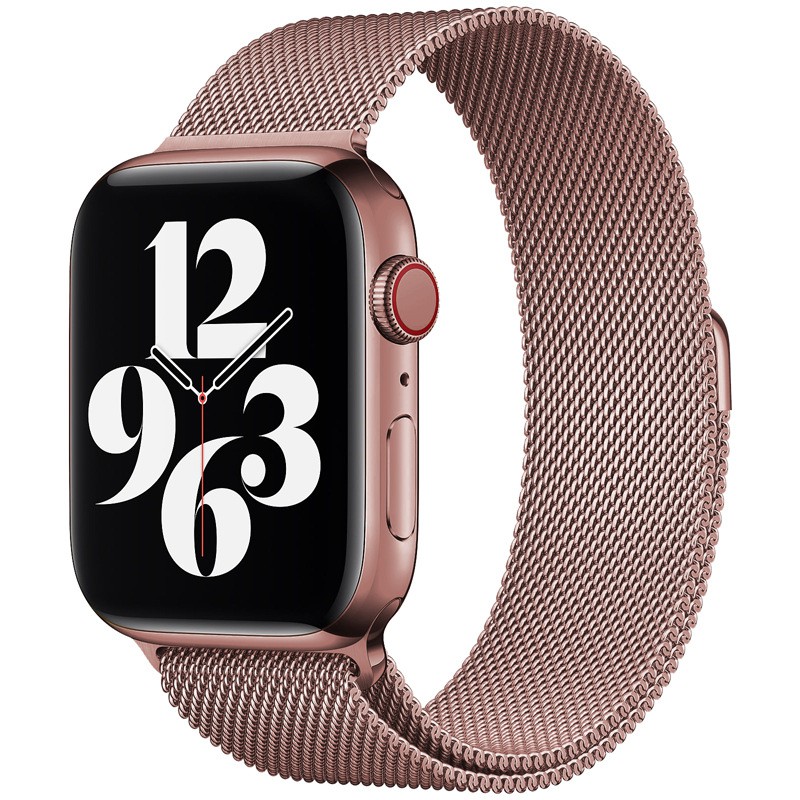 [Mã FASHIONT4FA2 giảm 10K đơn 50K] Dây đeo Milanese bằng thép không gỉ cho đồng hồ thông minh Apple Watch T500 6 W26 W46 U78 Plus