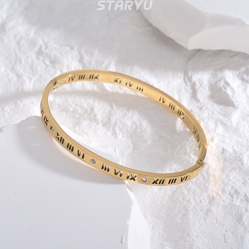 Vòng Tay Thép Titan Mạ Vàng 18K Nhiều Màu Sắc Lựa Chọn