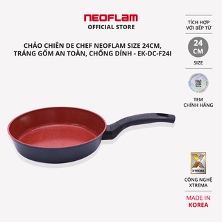Chảo chiên de Chef Neoflam size 24cm, tráng gốm an toàn , chống dính - EK-DC-F24I