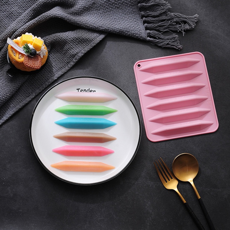 Khuôn Bút Chì Màu Bằng Silicon Cấp Thực Phẩm An Toàn Cho Bé DIY