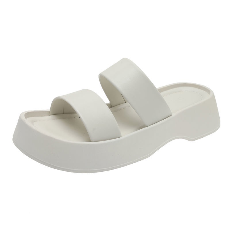 Dép Quai Ngang Đế Dày Phong Cách Hàn Quốc Thời Trang Mùa Hè 2022 Cho Nữ