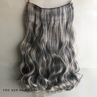 Tóc kẹp phím xoăn pha khói - KL03 50cm