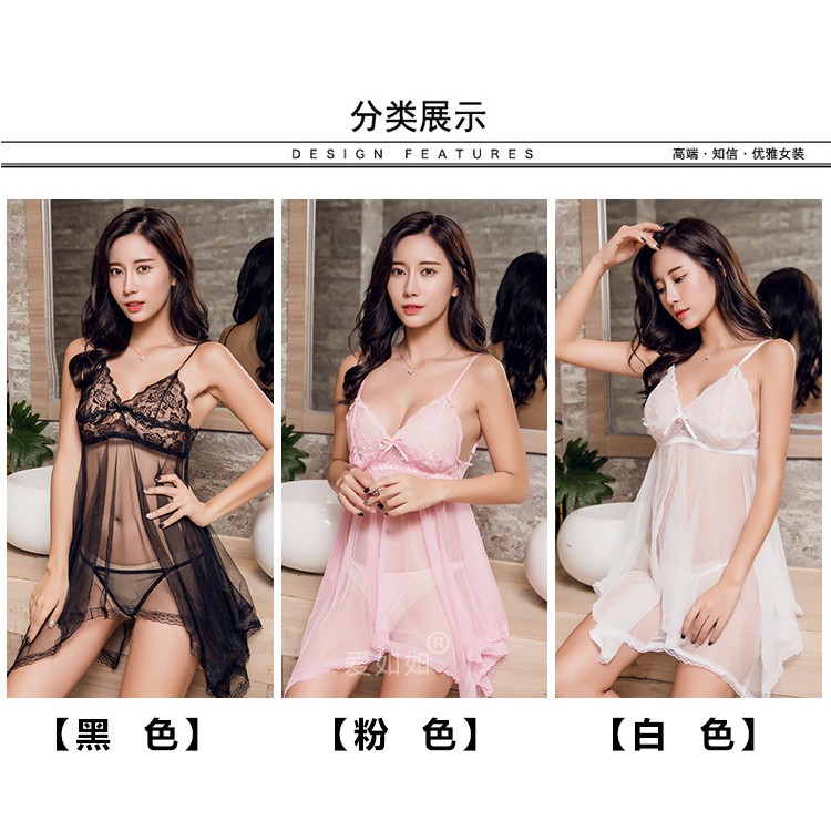 Váy ngủ 2 dây gợi cảm G49 chất voan thun hàng siêu đẹp