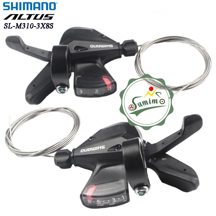 Tay đề xe đạp - Tay bấm xã Shimano Altus SL-M310 3x8 Speed - Chính hãng