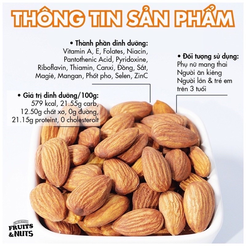 Hạnh Nhân Lát / Nho khô Ấn Độ Raisin 100g/ Hạnh Nhân Bột 100g