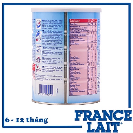 Sữa Công Thức France Lait 2 Pháp Chắc Khỏe Xương Phát Triển Trí Não Dành Cho Bé 400g/900g