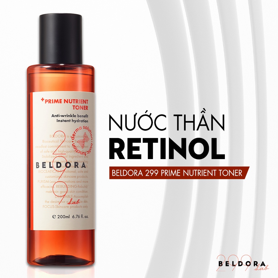 Nước Hoa Hồng Ngăn Ngừa Lão Hoá Beldora 299 Prime Nutrient Toner 200ml