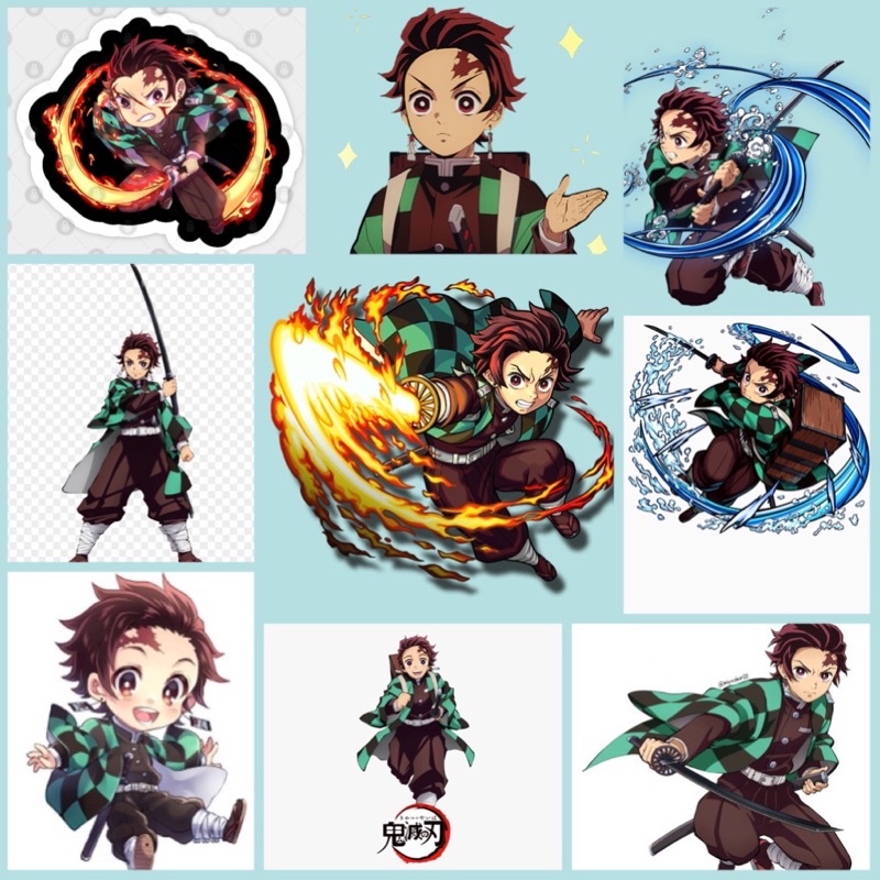 30-60 hình dán/Sticker Tanjiro Kamado Kimetsu no yaiba
