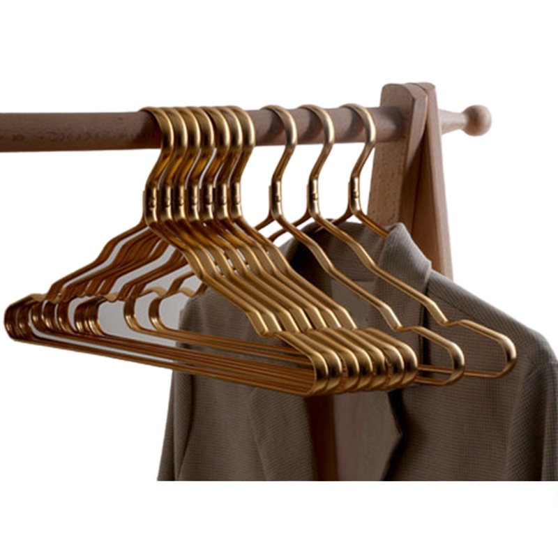 Set 10 Móc Phơi Quần Áo Bằng Hợp Kim Nhôm Không Biến Dạng Nặng Có Rãnh