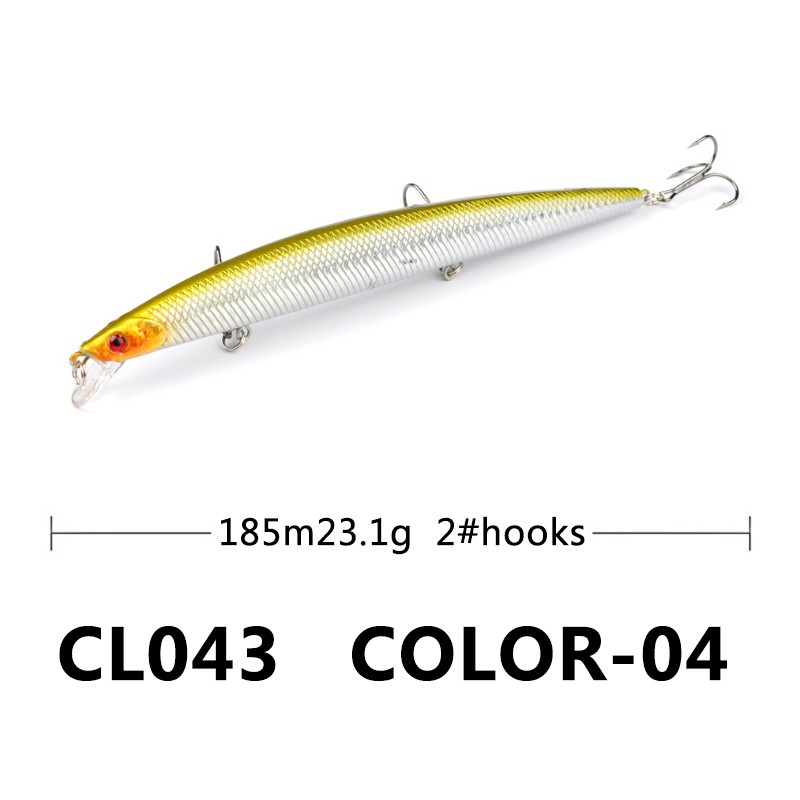 Mồi Câu Cá Giả Bằng Nhựa Cứng /Mới Mồi Câu Cá Giả Kích Thước 18.5cm/23.1g/0-2mđộ lặn sâu 0-2M/Minnow Lure/Fishing Bait