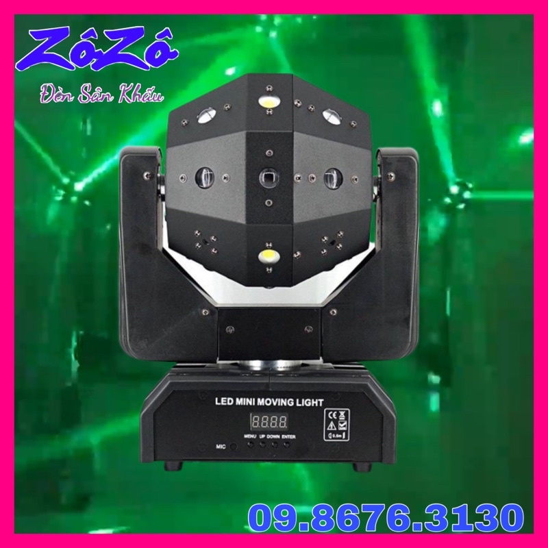Đèn moving 16 mắt laser+chớp ,Đèn Phòng Bay,Bar,Sân Khấu