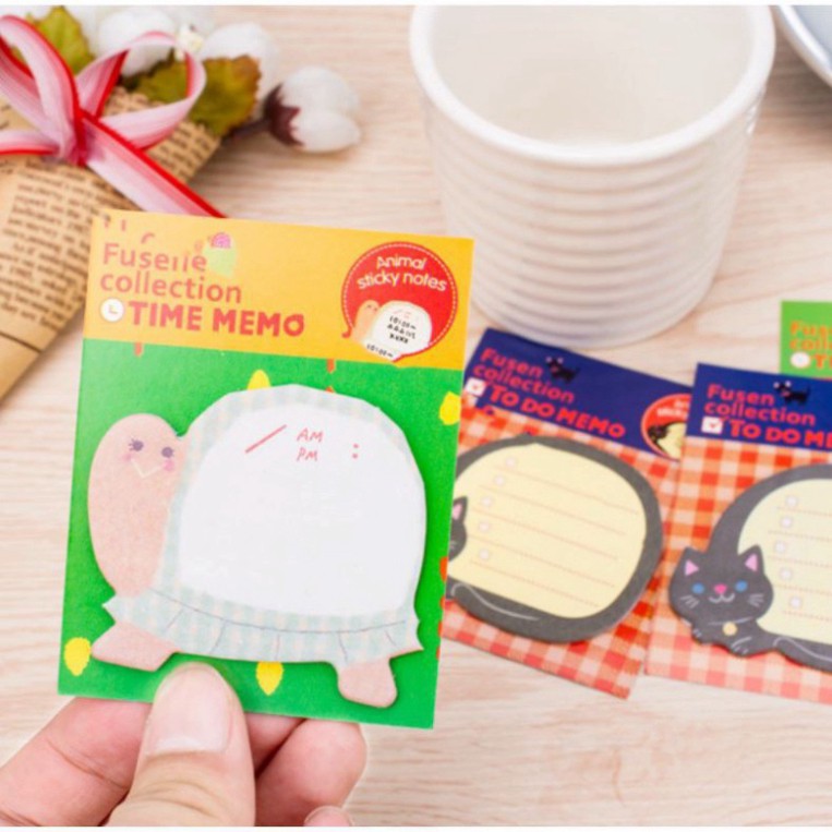 Giấy Note cute hình con vật (set 20 tờ) - Sticker Trang Trí Sổ/ Góc Học Tập