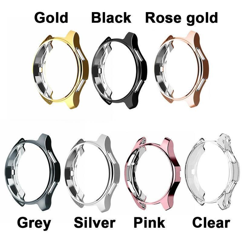 Ốp bảo vệ viền đồng hồ cho Samsung Galaxy Watch 4 3 2 40mm 44mm 41mm 45mm bằng TPU mềm mạ điện