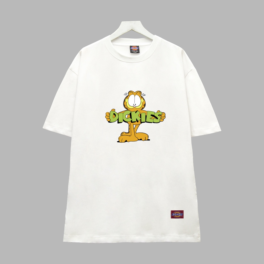 Áo thun MÈO DICKIES YGGENZ shop , Áo thun unisex nam nữ from rộng oversize chất liệu cotton 100%