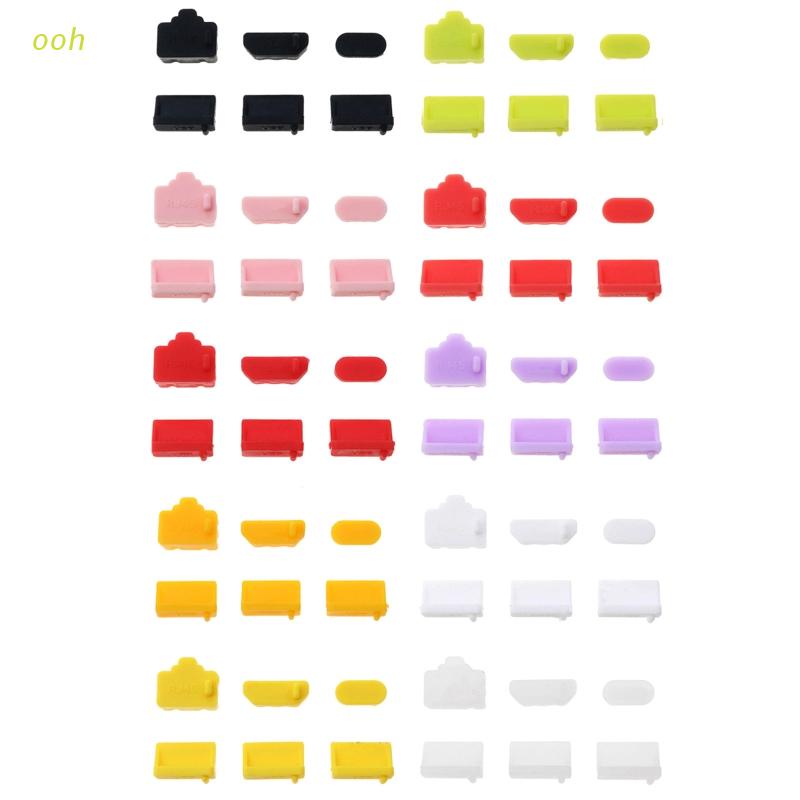 Set 6 nút silicone chống bụi cho cổng USB RJ45 HDMI PS5 PS4 PS3
