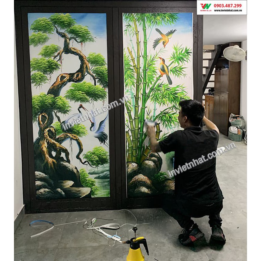 Decal dán tường, tranh dán tường kích thước theo yêu cầu, Tranh Decal dán kính_Giá gốc tại xưởng