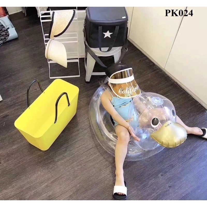 Phao bơi vịt trong suốt cho bé.