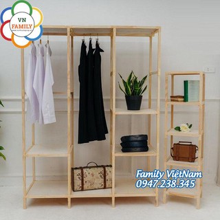Kệ Gỗ Treo Quần Áo Kiều Hàn