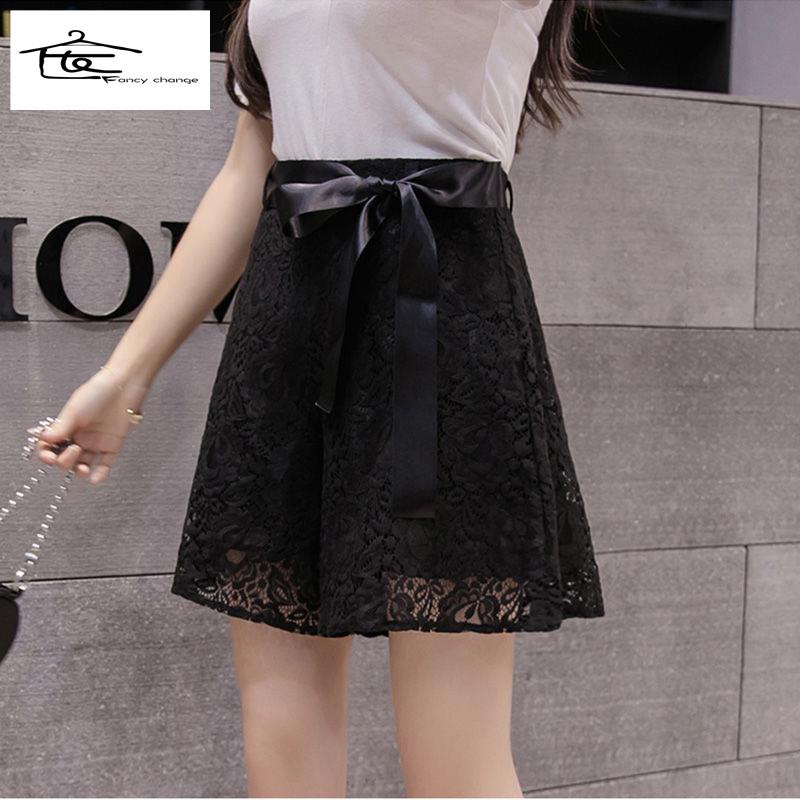 Quần Short Giả Váy Dáng Chữ a Ống Rộng Viền Ren Phong Cách Hàn Quốc Thời Trang Mùa Hè Hàng Mới Dành Cho Bạn Nữ 2022