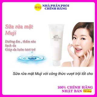 Sữa rửa mặt Muji Face Soap Nhật Bản 120g dòng dịu nhẹ, thích hợp với cả làn da nhạy cảm nhất