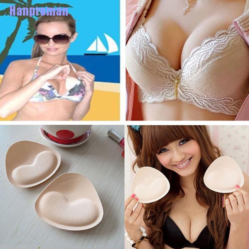 Hm> Lady Sexy Triangle Bikini Insert Push Up Padded Breast Enhancer Bra Super Boost