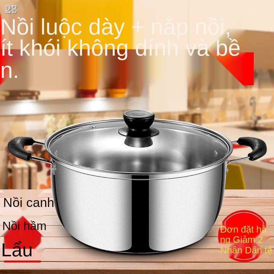 ๑✁✠28Tnồi hấp bằng thép không gỉ với nấu súp sữa Bếp điện từ ký túc xá gia dụng đa chức năng hầm dung tích lớn dày dặn