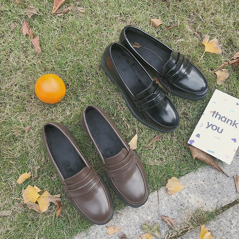 Giày lười IELGY phong cách Anh Quốc thời trang trẻ trung dành cho nữ