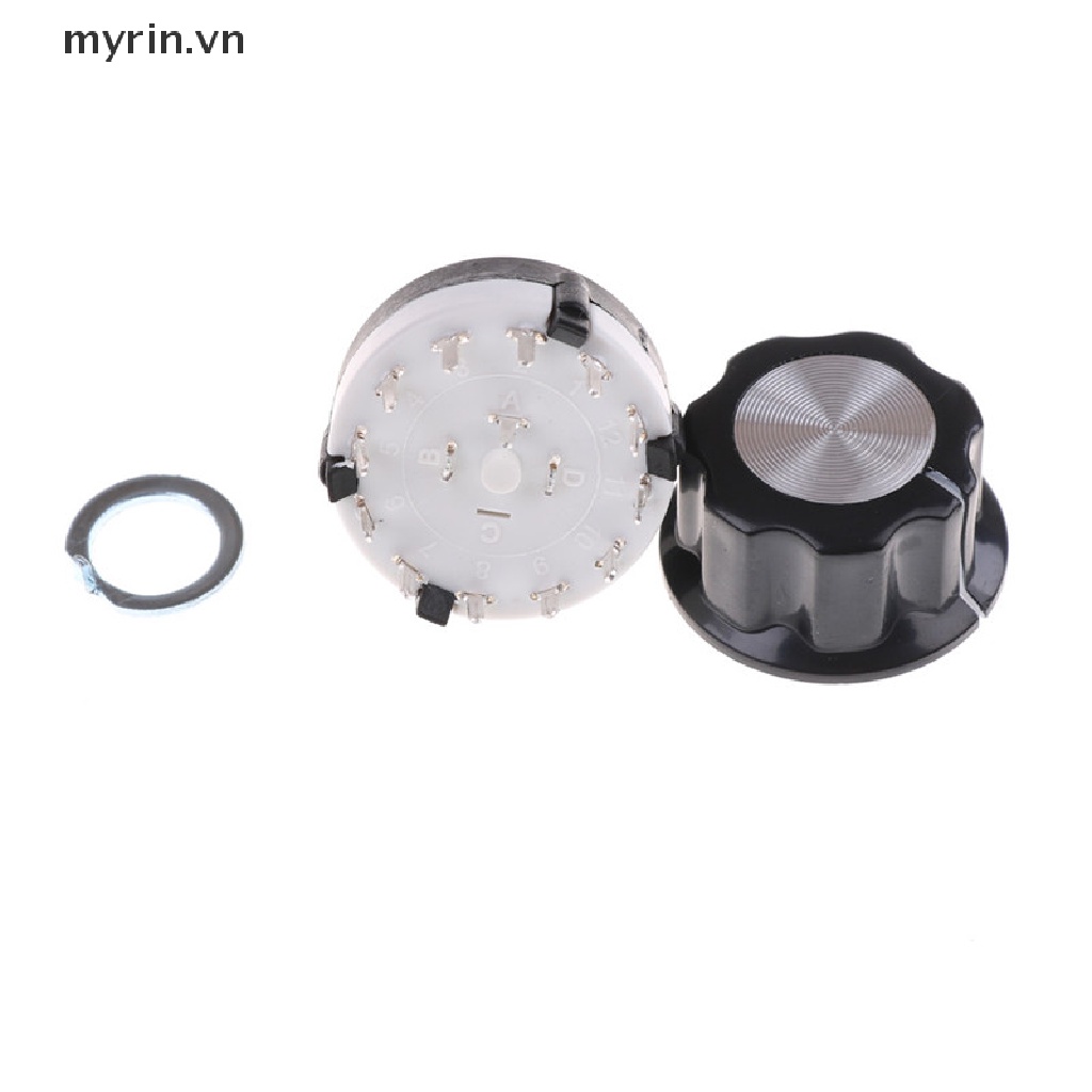 Công Tắc Xoay myrin RS26 1 Cực 12 Vị Trí Kèm Núm Vặn